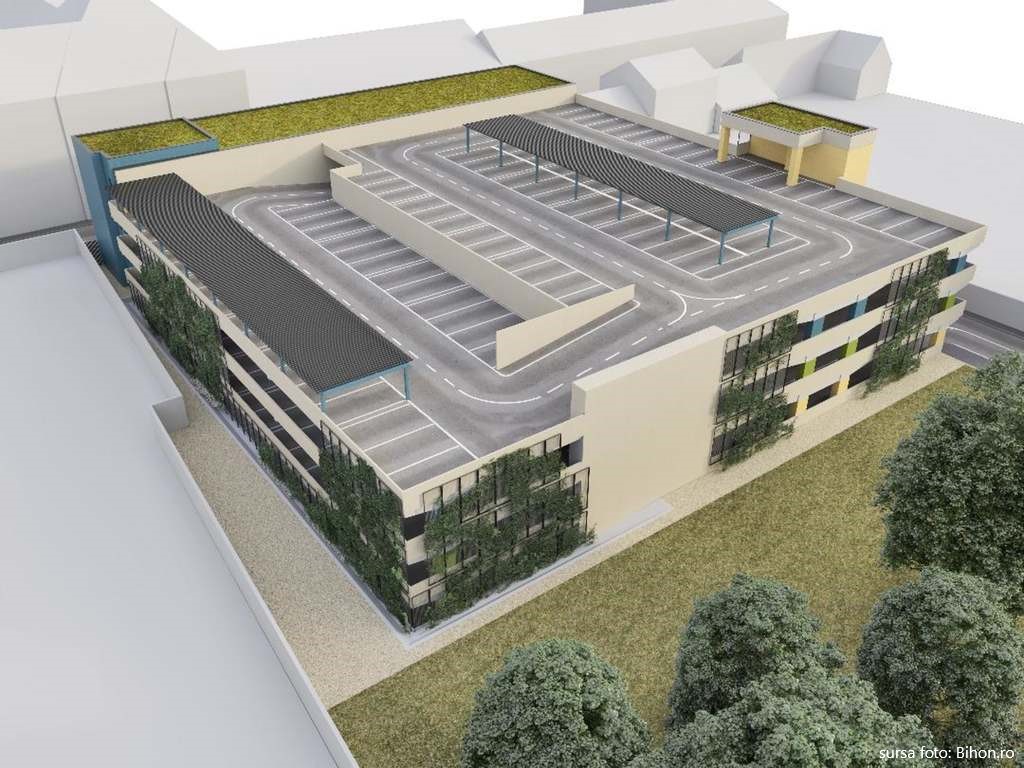 Parcarea supraetajată construită pe locul fostei baze Voința, a ajuns în faza finisajelor