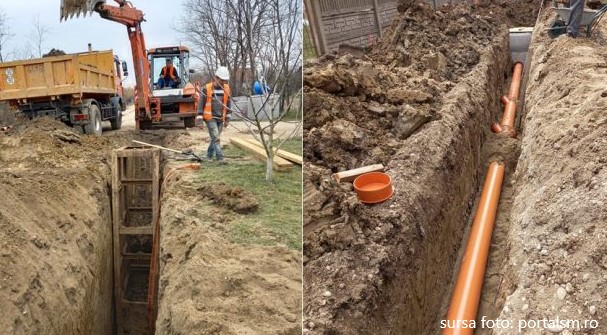 Se derulează lucrări la sistemele de alimentare cu apă-canalizare din mai multe localități din judet